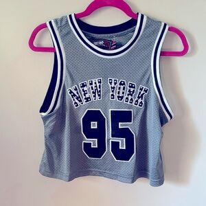 NWOT Cropped Jersey Top